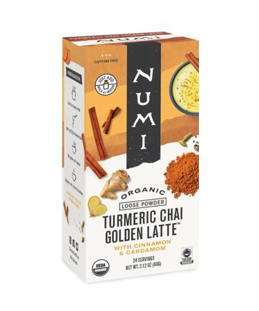 Numi Organic Tea Turmeric Chai, 24 Servings, Golden Latte Powder, Caffeine-Free (Packaging May Vary) Chai 2.12 Ounce (Pack of 1)