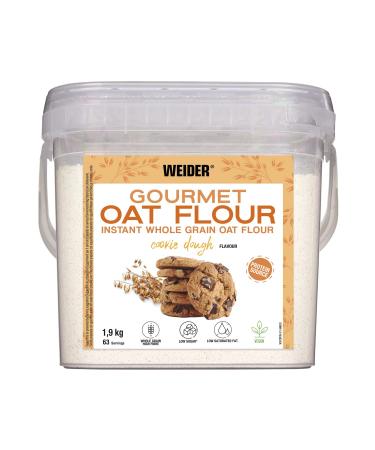 Weider Gourmet Oat Flour. Cookie Dough flavor (1.9 kg). Whole Grain Source of Proteins Low Sugar Content. COOKIE DOUGH 1.9 kg (Pack of 1)