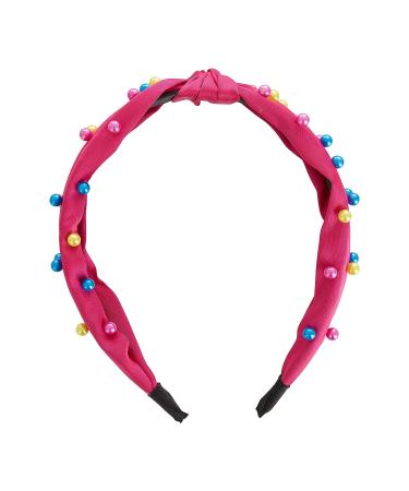 Cudlie Confetti Colorful Neon Bead Headband Set for Girls - Pull Free Kids Accessories for Thick, Curly Hair in Pink/White - Buy Online on SooperMarket.com