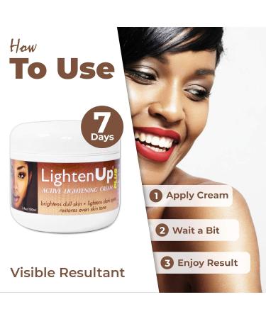 LightenUp Plus Active Skin Brightening Cream - 3.4 Fl oz / 100 ml - Cream For Face and Body - Buy Online on SooperMarket.com