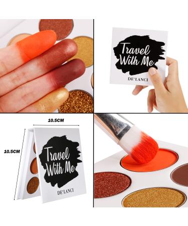 High Pigmented Neutral Eyeshadow Palette | 9 Matte Shimmer & Glitter Shades for Hazel Eyes - Perfect for Professional Makeup - Buy Online on SooperMarket.com