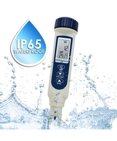 Portable Digital 3-in-1 Water Quality Meter - High Accuracy TDS/Salinity/Temperature - Buy Online on SooperMarket.com