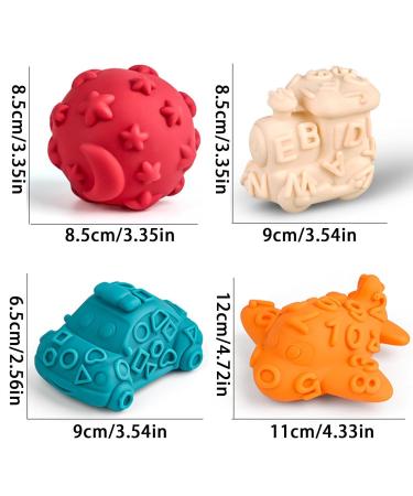Buy Sensory Squeezing Rattling Balls - Structured Soft Massage Toys for Newborns | Ideal Multisensory Gift - Buy Online on SooperMarket.com