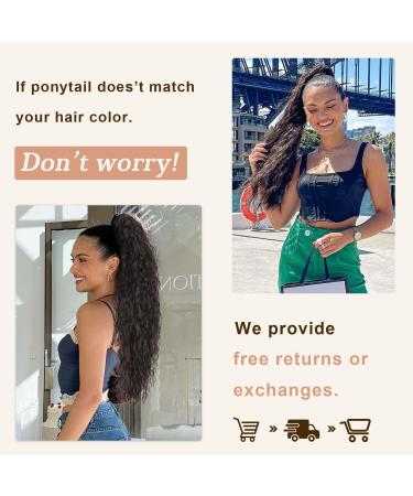 ORSUNCER Dark Brown Ponytail Extension Claw 30" - Dark Brown - Buy Online on SooperMarket.com