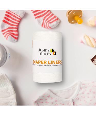 JM Disposable Bamboo Diaper Liners 7.5x11.5 inches, Fragrance & Chlorine Free, Highly Absorbent, Biodegradable Inserts - 100 Sheets/Roll, Pack of 4 - Buy Online on SooperMarket.com