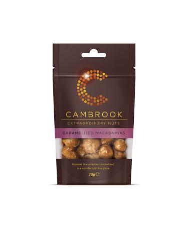 Cambrook Caramelised Macadamias 70g Bag - Premium Quality Nuts Gluten Free Vegetarian Caramelised Macadamias 70 g (Pack of 1)