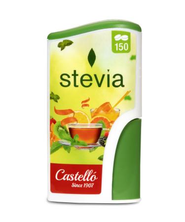 Castello since 1907 Stevia Sweetener Tablets | 150 Tablets/Servings | 1 tablet 1 teaspoon of sugar | Zero Calorie Sugar Substitute | 0 Calories - Low Glycemic Index - 0 Net Carbohydrates - Keto
