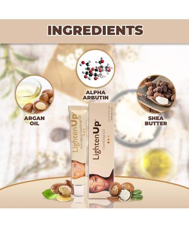 LightenUp Anti-Aging Skin Brightening Gel - 1 Fl oz | With Alpha Arbutin, Argan Oil, Vitamin C - Buy Online on SooperMarket.com