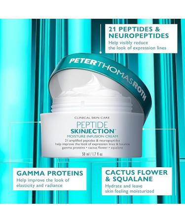  Peter Thomas Roth | Peptide Skinjection Moisture Infusion Cream Refillable Moisturizer For Loss of Firmness and Elasticity Fine Lines & Wrinkles Dryness 21 Amplified Peptides & Neuropepti des - Buy Online on SooperMarket.com