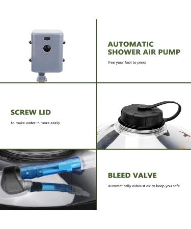 Teamaze 12L Portable Camping Shower with Auto Pressure Pump - Solar Shower for Beach, Camping & Hiking - Buy Online on SooperMarket.com