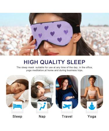 Haskirky Light Blocking Eye Mask - Adjustable Breathable Adult Men and Women Travel Eye Mask - Perfect for Business Trips, Yoga, Meditation - Deep Sleep Comfort (Purple Heart) - Buy Online on SooperMarket.com