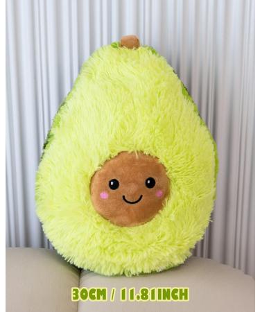 Cute Avocado Plush Toy 11.81 Inches - Soft Fruit Stuffed Cushion Doll for Kids - Bedroom Decoration Gift - Christmas Birthday Valentine - No Legs - Buy Online on SooperMarket.com