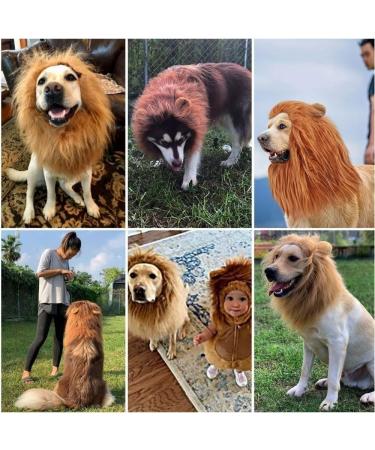 Lion Mane For Dog Lion Mane Costume For Dog Lion Mane For Dogs Large Dog Lion Mane Black Realistic Lion Mane Wig For Head Circumference 6/11/14.5inch (coffee M-11inch) M-11inch coffee - Buy Online on SooperMarket.com