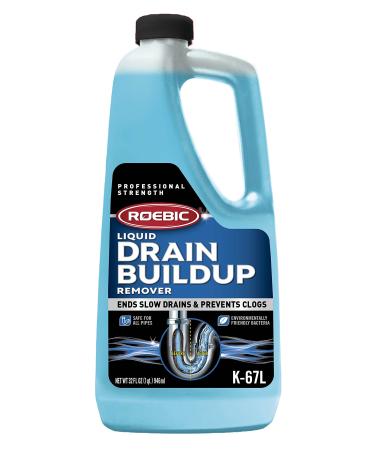 Roebic Liquid Drain Buildup Remover Exclusive Bacteria Ends Slow Drains and Prevents Clogs 32 Ounces (K-67L-Q)