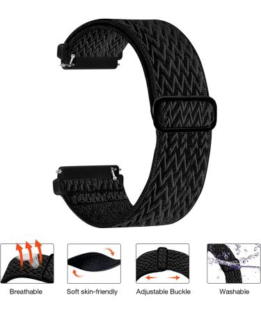 Stretchy Bands Compatible with Fitbit Versa 2 Bands for Women Men  Adjustable Elastic Replacement Wristband for Fitbit Versa 2 / Fitbit Versa / Fitbit Versa Lite / Fitbit Versa SE Black & Dark Blue & Gray & White & Pink &  - Buy Online on SooperMarket.com