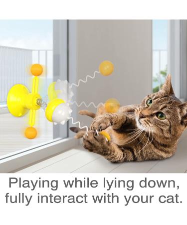 PUPPYIT Interactive Cat Toy - Fun Windmill Swing Teaser for Indoor Kittens | Ideal Gift for Cat Lovers - Buy Online on SooperMarket.com