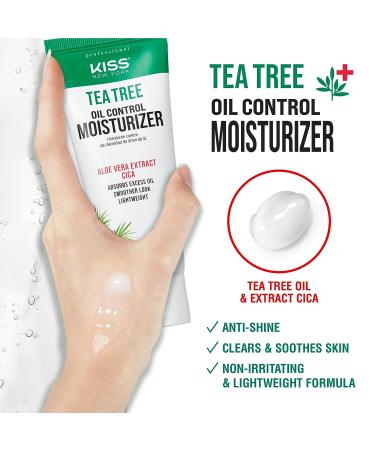 Kiss New York Tea Tree Oil Moisturizer for Oily Skin 3.38 Fl Oz - Korean Skin Care Formula - Buy Online on SooperMarket.com