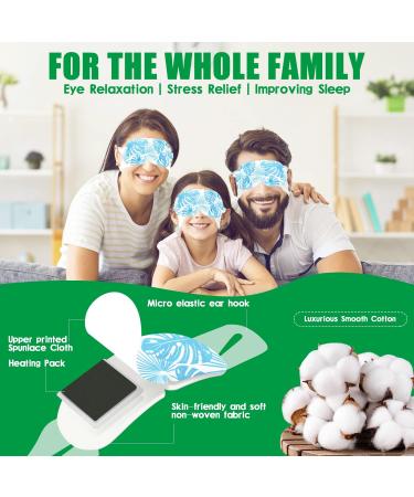 12 PCS Self-Heating Steam Eye Mask for Dry Eyes Relief - Warm and Disposable Sleep Eye Mask with Moist Heating Compress for Puffy, Fatigue, and Tired Eyes - Buy Online on SooperMarket.com
