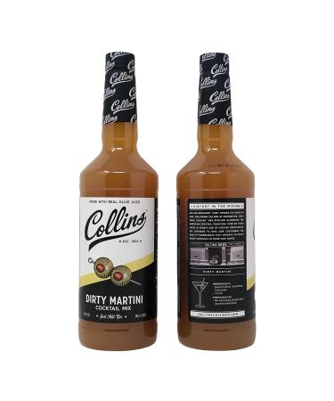 Lara's Gourmet Passions Collins Dirty Martini Cocktail Mix - 2 Pack (32 fl oz each) with Free 4-Count Coasters - Buy Online on SooperMarket.com