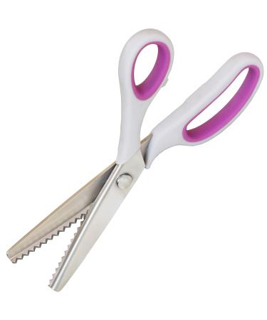 Long Ying Strong and Sharp Pinking Shears for Fabric Soft Grip Right and Left Handed Pinking Shears 9.2inch (Serrated 5mm)