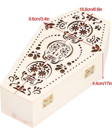 Decorative Wooden Coffin Pet Burial Coffin Small Unique 2Pcs Creative for Halloween Party Decor for Hamsters for Small Pets for Coffin Box (Skull) - Buy Online on SooperMarket.com