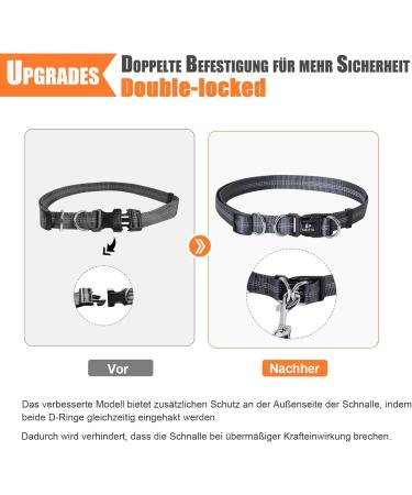 Snocyo Reflective Jogging Leash for Medium & Large Dogs | Elastic Double Handle & Waist Valve | Retractable Running Dog Leash in Gray & Orange - Buy Online on SooperMarket.com