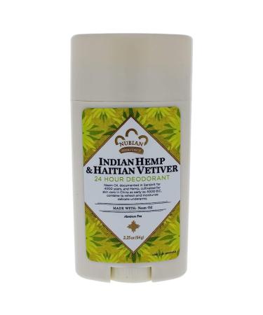 Nubian Heritage 24 Hour Deodorant Indian Hemp & Haitian Vetiver 2.25 oz (64 g)