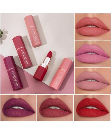 Long-Lasting Matte Plum Lipstick - Waterproof, Non-Stick Cup, Full-Coverage Lip Color for Women - Professional Cosmetics Makeup Gift - Buy Online on SooperMarket.com