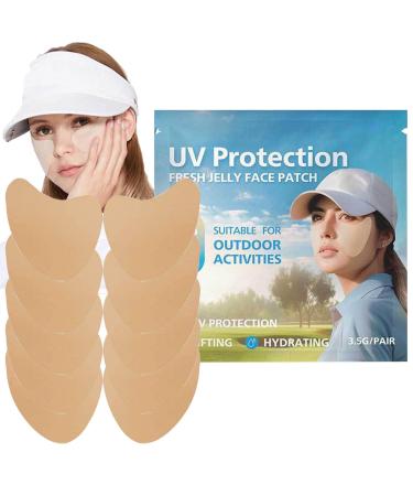 Lnhgh Sun Block Patches for Face - 5pair Outdoor Protection Sun Patch | Comfortable Facial Sunscreen Patch Portable Golf Patches for Sun Protection for Outdoor