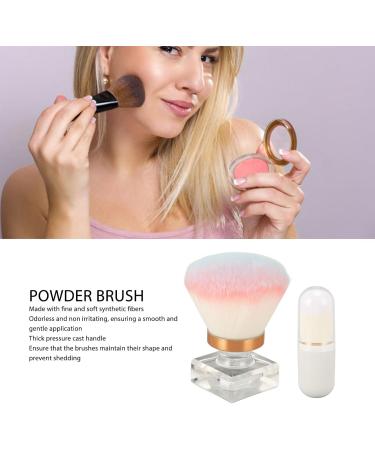 Kabuki Makeup Brush with Transparent Base Soft and Durable Bristles for Blush Powder Blending for Makeup Look - Buy Online on SooperMarket.com
