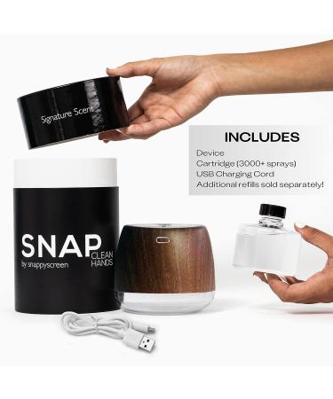 SnappyScreen SNAP Wellness Touchless Mist Hand Sanitizer Device - Woodgrain + Eucalyptus Mint Cartridge - Buy Online on SooperMarket.com