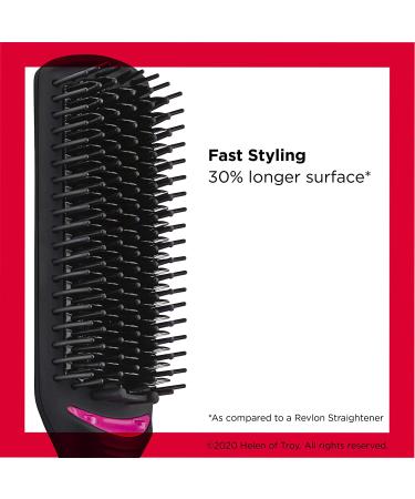 REVLON 4-1/2 Inch Hair Straightening Heated Styling Brush - Fast & Easy Styling - Buy Online on SooperMarket.com