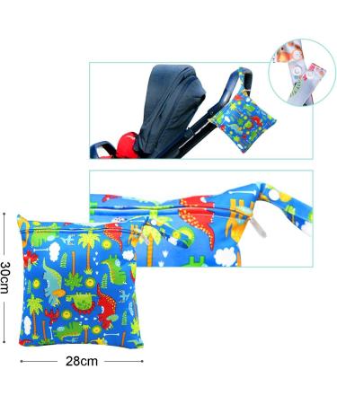 Wet Bag 3 PCS Nappy Bag for Cloth Diapers - Waterproof Reusable Produce Bags with Handle and Zipper Pockets - Ideal for Travel, Beach, Gym - White - Buy Online on SooperMarket.com