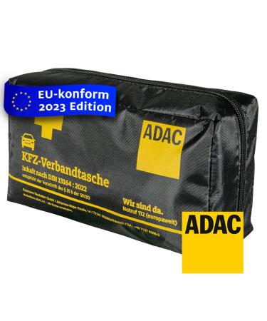 OKCARS - Auto - first aid set 2023 in Europe usable & STVO conformed - vehicle bandage pocket DIN 13164 certified - car sanikast (14.0 x 25.0 x 7.5 cm)