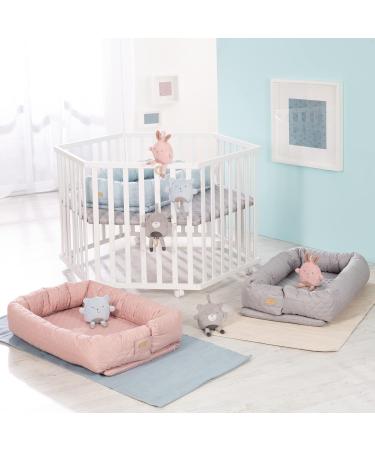 Roba Babylounge 3 in 1 - Stylish Pink/Mauve Changing Mat & Bed Snake for International Shipping - Buy Online on SooperMarket.com