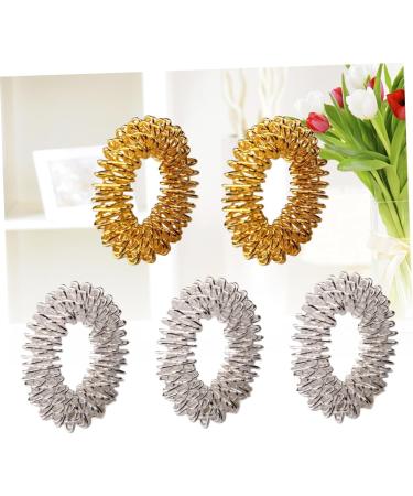 Ibasenice 5-St Spiky Sensory Ring - Acupressure Finger Circulation Toy | Chinese Medicine Massage Device - Buy Online on SooperMarket.com