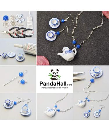 PandaHall 160pcs 40mm 304 Stainless Steel Head Pins 21 Gauge Open Eye Pins for Jewelry Making - Golden/Silver - Buy Online on SooperMarket.com
