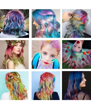 Kalolary 12 Colors Hair Chalk Comb - Temporary, Non-Toxic & Washable Hair Dye for Girls, Kids & Party - Perfect for Halloween, Christmas & Cosplay - Buy Online on SooperMarket.com