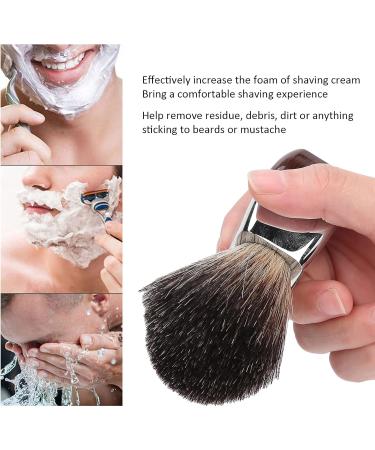 Professional Men's Shaving Brush - Portable Stainless Steel Handle for Home & Salon Use | Best Travel Razor Brush - Buy Online on SooperMarket.com
