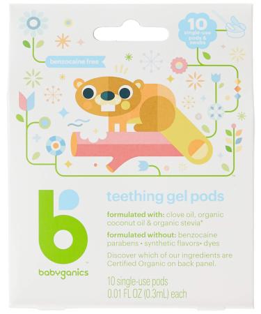 Babyganics Single-Use Teething Gel Pods - 10 Count