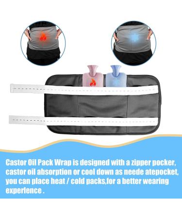 4-Hour Reusable Castor Oil Pack for Belly Neck & Chest Relief | Comfortable Massage Belt - Dark Gray - Buy Online on SooperMarket.com