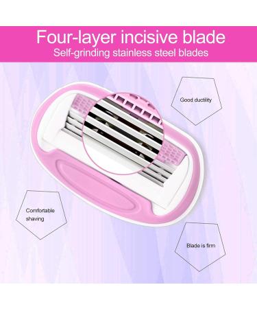 Manual Women's Razor - Washable Full-Body Shaver & Compact Travel Epilator in Pink | Perfect for Armpits Legs & Arms - Buy Online on SooperMarket.com