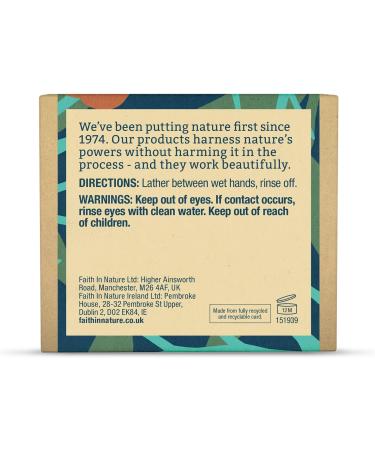Faith In Nature Blue Cedar Hand Soap Bar - Vegan, Cruelty-Free, No SLS, Parabens (100g) - Buy Online on SooperMarket.com