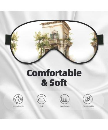SSIMOO Antique Greek Soft Sleep Eye Mask with Roman Olive Branch - Breathable Travel Eye Patch for Women | Perfect Relaxation Gift - Buy Online on SooperMarket.com