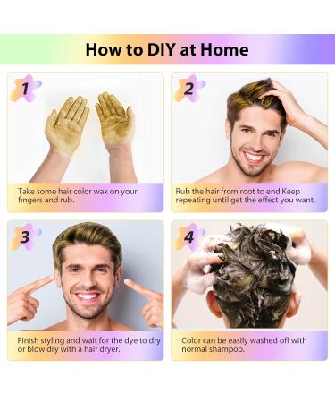 Buy Yellow Hair Color Wax - Washable Temporary Dye for Men Women & Kids | Perfect for Halloween Parties Cosplay & More - Buy Online on SooperMarket.com