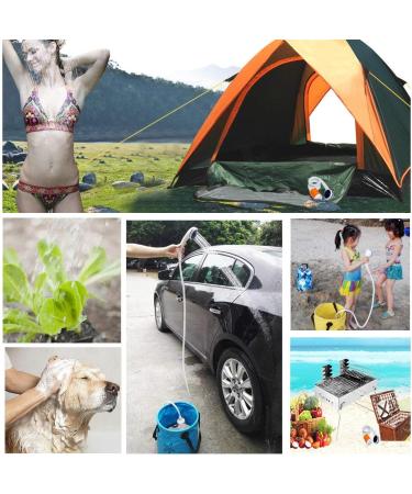 Iron Hammer Portable Rechargeable Camp Shower with Water Valve - Ideal for Camping, Pet Grooming - Buy Online on SooperMarket.com