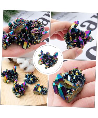 VILLCASE 2pcs Colorful Crystal Clusters Fish Tank Stones Mineral Specimen Natural Stones Cluster Rough Stone - Buy Online on SooperMarket.com