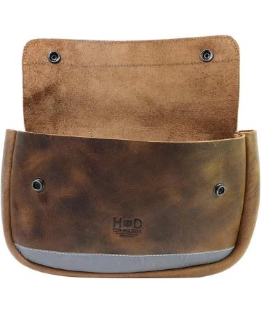 Hide & Drink Durable Leather Reflective Bike Pannier - Bourbon Brown - Buy Online on SooperMarket.com