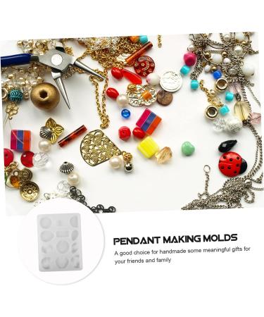 LALAFINA Epoxy Resin Mold Epoxy Mold Resin Keychain Molds Circle Earrings Pendant Making Manual Jewelry Mold Key Chain Charm White 17.2X12.9cm - Buy Online on SooperMarket.com
