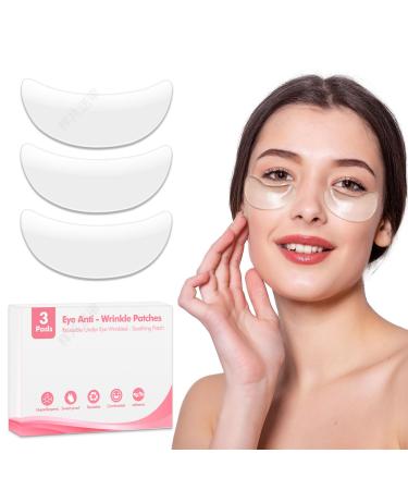 Okela Under Eye Patches 3 PCS - Upgrade Silicone Eye Pads Rejuvenate Wrinkles Reusable Anti-Wrinkle Patches Reduce Skin Wrinkles